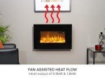 Sureflame 26" Wall Mounted Electric Fire - Black