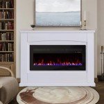 Panana 60" Electric Fireplace with 16 Color Flames