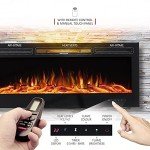 NETTA 50 Inch Electric Wall-Mount Fireplace Heater