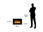 Sureflame 26" Wall Mounted Electric Fire - Black