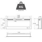NETTA 50 Inch Electric Wall-Mount Fireplace Heater