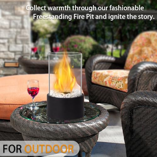 JHY DESIGN Portable Round Bio Ethanol Fireplace