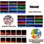 Wall-Mounted Electric Fireplace with 12 LED Flames