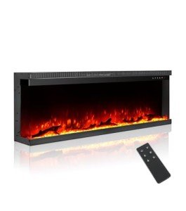 M.C.Haus 3-Sided Electric Fireplace with Remote