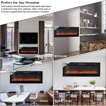 Wall-Mounted Electric Fireplace with 12 LED Flames