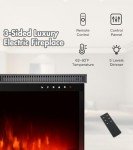 M.C.Haus 3-Sided Electric Fireplace with Remote
