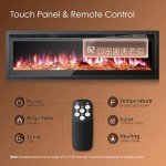 40" Wall-Mounted Electric Fireplace with LED Flames