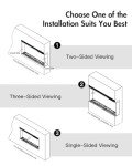 M.C.Haus 3-Sided Electric Fireplace with Remote