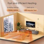 40" Wall-Mounted Electric Fireplace with LED Flames