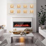 40" Wall-Mounted Electric Fireplace with LED Flames