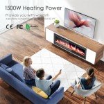 40" Wall-Mounted Electric Fireplace with LED Flames