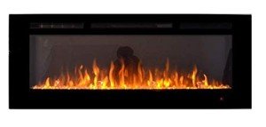TruFlame 50-Inch Black Wall-Mounted Electric Fireplace