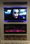 TruFlame 50-Inch Black Wall-Mounted Electric Fireplace
