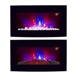 TruFlame Wall Mounted Black Electric Fire with LEDs