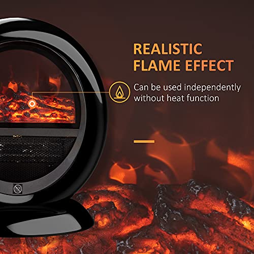 HOMCOM Freestanding 1500W Electric Fireplace Heater