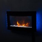 TruFlame Wall Mounted Black Electric Fire with LEDs