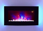 TruFlame Wall Mounted Black Electric Fire with LEDs
