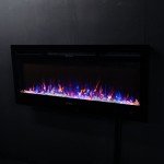 TruFlame 50-Inch Black Wall-Mounted Electric Fireplace
