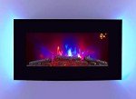 TruFlame Wall Mounted Black Electric Fire with LEDs