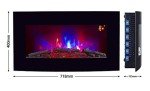 TruFlame Wall Mounted Black Electric Fire with LEDs