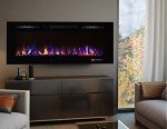 TruFlame 50-Inch Black Wall-Mounted Electric Fireplace