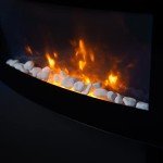 TruFlame Wall Mounted Black Electric Fire with LEDs