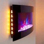 TruFlame Wall Mounted Black Electric Fire with LEDs