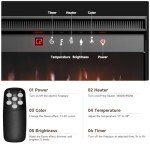 60-Inch Electric Fireplace with 3-Side Glass Display