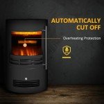 HOMCOM 900W Electric Freestanding Fireplace Heater