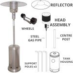Marko Outdoor Gas Patio Heater in Stainless Steel
