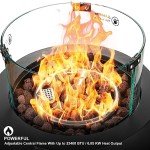 Onlyfire Round Gas Fire Pit with Wheels
