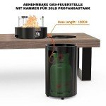 Onlyfire Round Gas Fire Pit with Wheels