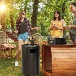 Onlyfire Round Gas Fire Pit with Wheels