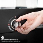 Onlyfire Square Gas Fire Pit with Wind Guard