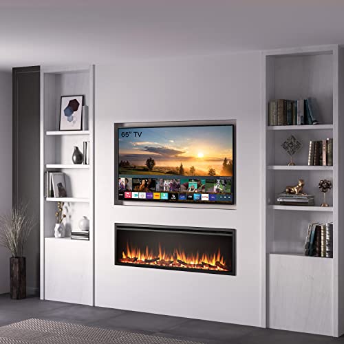 FLAMME 60" Slim Electric Fireplace with Multi Flames