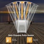 COSTWAY Outdoor Gas Patio Heater with Wheels