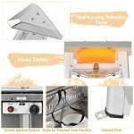 COSTWAY Outdoor Gas Patio Heater with Wheels