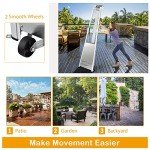 COSTWAY Outdoor Gas Patio Heater with Wheels