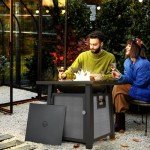Outsunny 50,000 BTU Propane Fire Pit Table