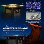 Outsunny 50,000 BTU Propane Fire Pit Table