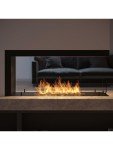 Wall-Mounted Bioethanol Fireplace with Protective Glass