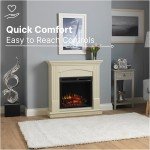 Dimplex Chadwick Cream Electric Fireplace Suite