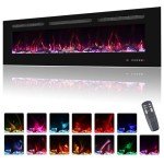 Electric Wall-Mounted Fireplace Insert with Timer