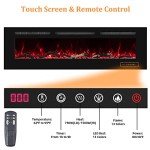 Electric Wall-Mounted Fireplace Insert with Timer