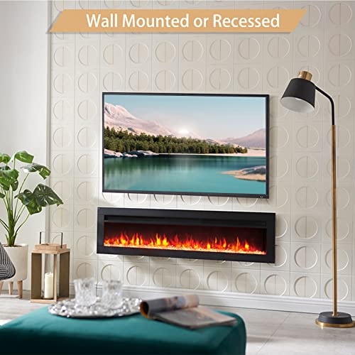 FlameKo 50" 3-in-1 Electric Fireplace with Remote