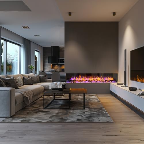 Endeavour Rosedale 60" Electric Fireplace with LED Flames