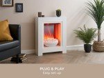 Adam Monet White Electric Fireplace with Wood Effect