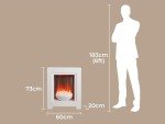 Adam Monet White Electric Fireplace with Wood Effect