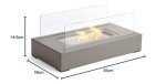 VonHaus Portable Tabletop Bioethanol Fireplace - Grey
