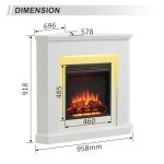 Howick Corner Fireplace with 2kW Heater